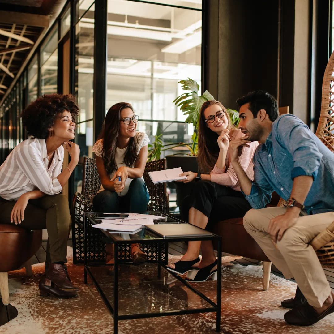 Members working together at the REI Workplace coworking space in Dallas